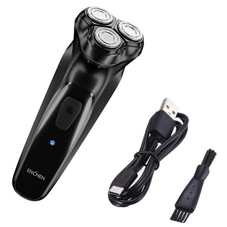 Original Xiaomi ENCHEN Water Proof Triple Rotary Double Ring Blade Shaving Head Electric Rechargeable Shaver For Men(Black) - Electric Shavers by Xiaomi | Online Shopping South Africa | PMC TechLife | Buy Now Pay Later Mobicred