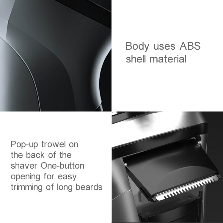 Original Xiaomi ENCHEN Water Proof Triple Rotary Double Ring Blade Shaving Head Electric Rechargeable Shaver For Men(Silver) - free shipping - PMC TechLife - Order now!