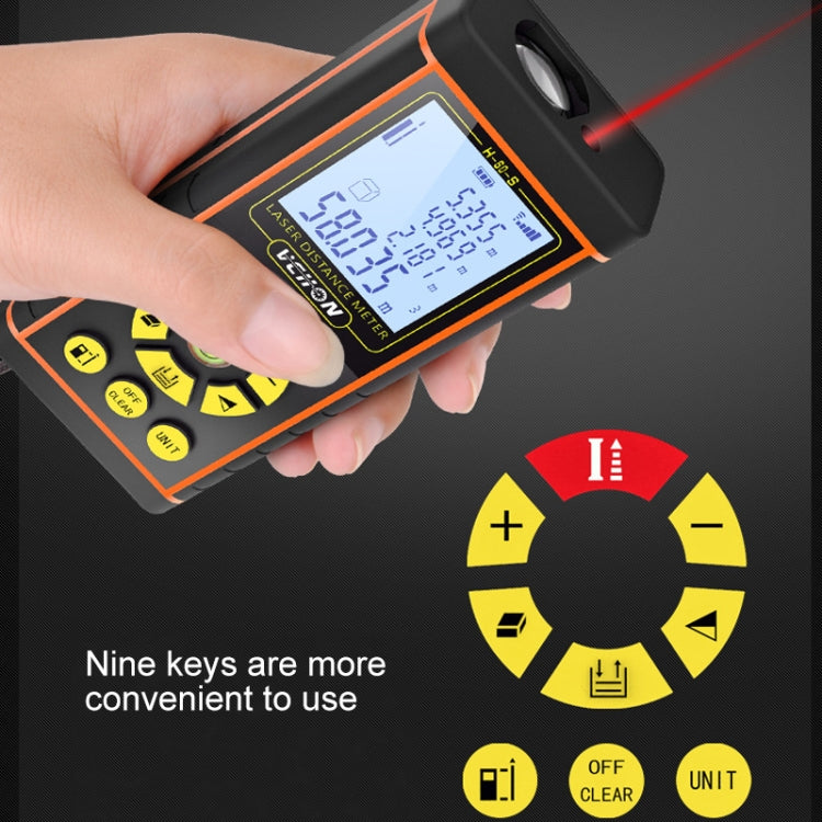 VCHON 40m Handheld Rechargeable Voice Laser Rangefinder High Precision Infrared Room Measuring Instrument Electronic Laser Ruler - Laser Rangefinder by PMC Jewellery | Online Shopping South Africa | PMC Jewellery | Buy Now Pay Later Mobicred