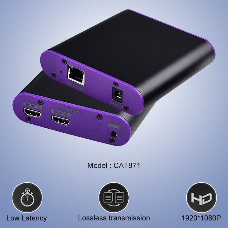 CAT871 HDMI Extender (Receiver & Sender) over CAT5e/CAT6 Cable with IR, Transmission Distance: 120m(AU Plug) - Amplifier by PMC Jewellery | Online Shopping South Africa | PMC Jewellery | Buy Now Pay Later Mobicred