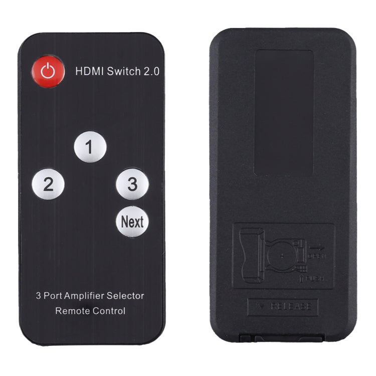 3X1 4K/60Hz HDMI 2.0 Switch with Remote Control, EU Plug - Switch by PMC Jewellery | Online Shopping South Africa | PMC Jewellery | Buy Now Pay Later Mobicred