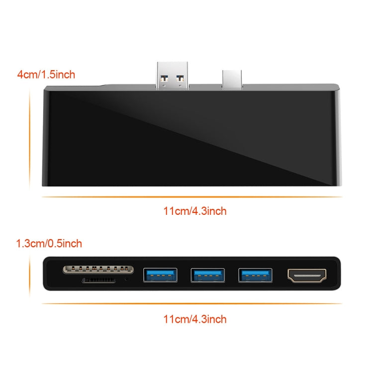 ROCKETEK SK-S5H 3 x USB 3.0 + HDMI + SD / TF Memory Card Reader HUB 4K HDMI Adapter(Black) - USB 3.0 HUB by ROCKETEK | Online Shopping South Africa | PMC Jewellery | Buy Now Pay Later Mobicred