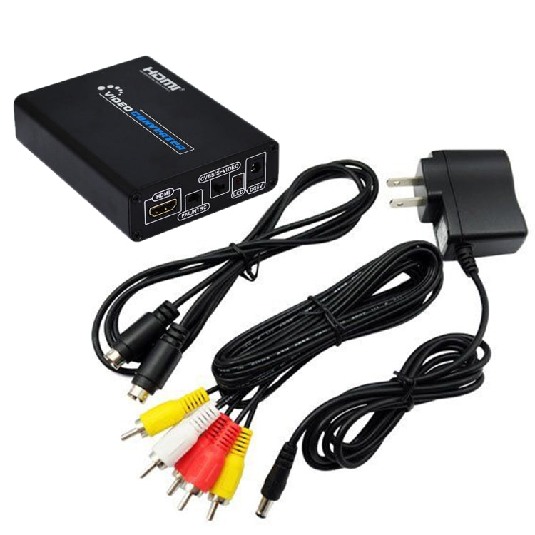 HDMI to Composite / AV S-Video Converter RCA CVBS/L/R Video Converter Adapter, US Plug - Converter by PMC Jewellery | Online Shopping South Africa | PMC Jewellery | Buy Now Pay Later Mobicred