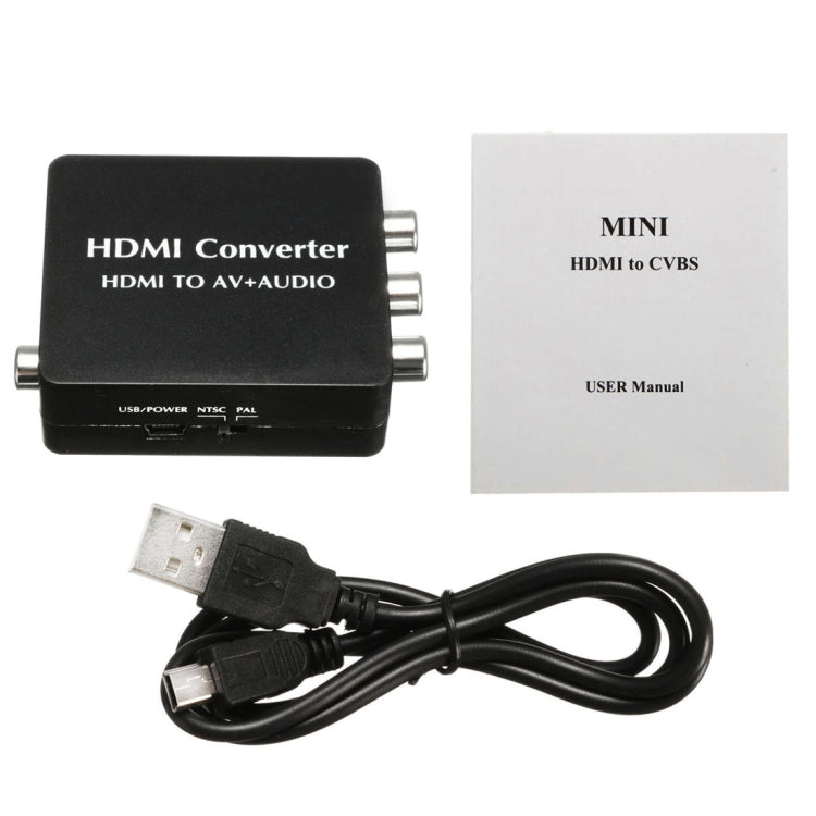 HDMI to AV Audio Converter Support SPDIF Coaxial Audio NTSC PAL Composite Video HDMI to 3RCA Adapter for TV /PC /PS3 / Blue-ray DVD - Splitter by PMC Jewellery | Online Shopping South Africa | PMC Jewellery | Buy Now Pay Later Mobicred