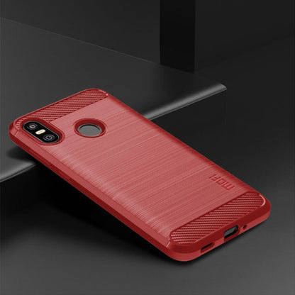 MOFI Brushed Texture Carbon Fiber Soft TPU Case for HTC U12 Life(Red) - HTC by MOFI | Online Shopping South Africa | PMC Jewellery | Buy Now Pay Later Mobicred