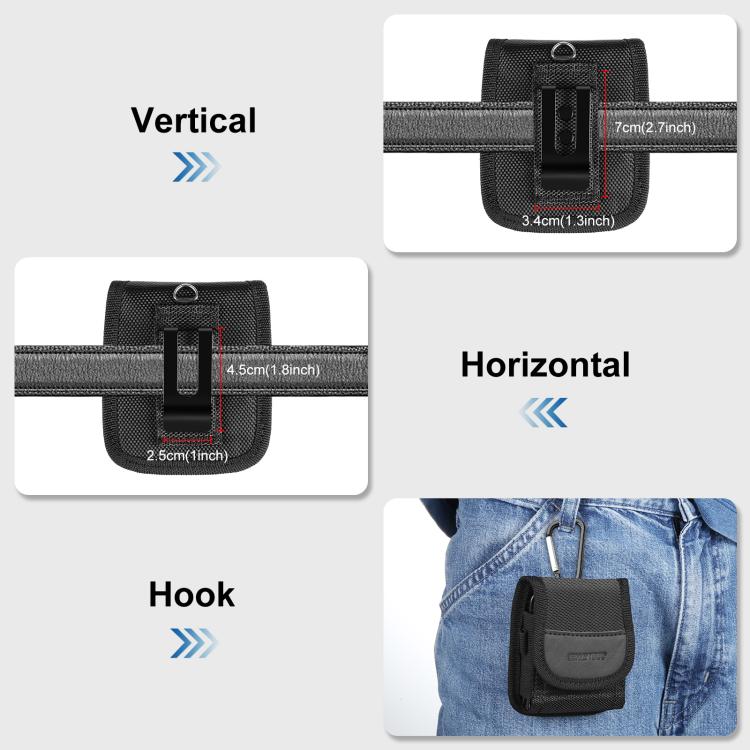 HAWEEL Flip Phone Nylon Cloth Belt Clip Carrying Pouch Bag (Black) - free shipping - PMC TechLife - Order now!