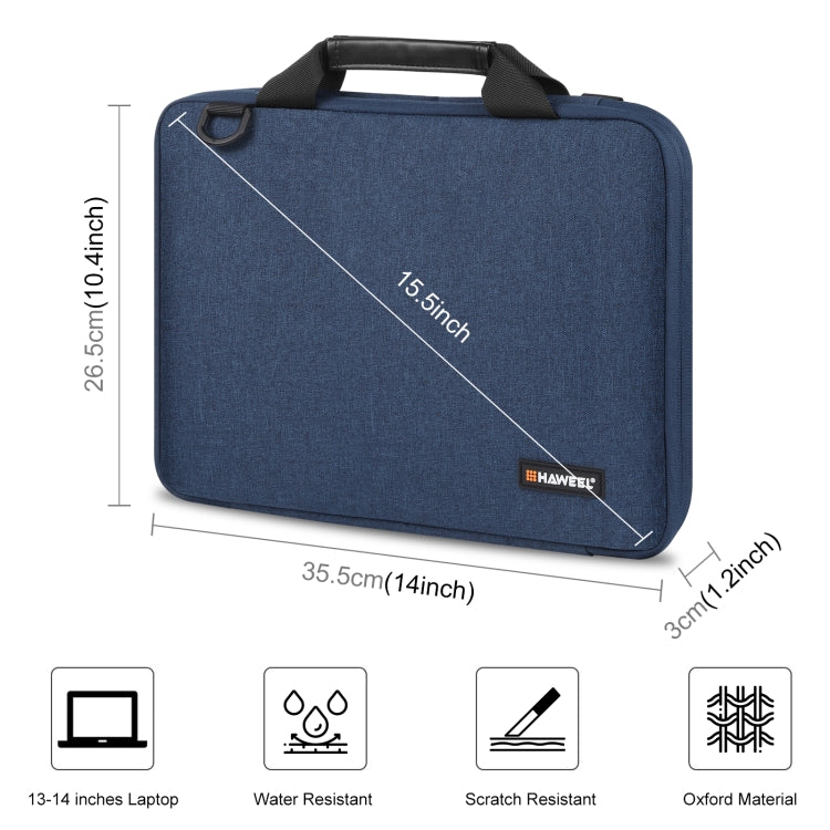 HAWEEL 13.0 inch-14.0 inch Briefcase Crossbody Laptop Bag For Macbook, Lenovo Thinkpad, ASUS, HP(Navy Blue) - free shipping - PMC TechLife - Order now!
