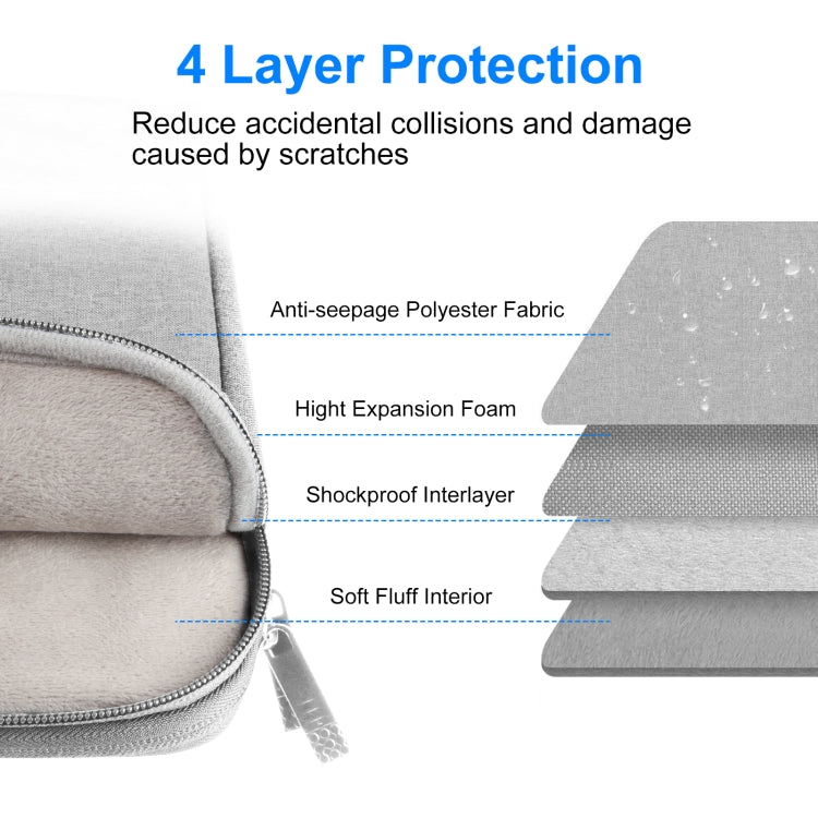 HAWEEL 15.0 inch -16.0 inch Briefcase Crossbody Laptop Bag For Macbook, Lenovo Thinkpad, ASUS, HP(Grey) - 15 inch by HAWEEL | Online Shopping South Africa | PMC TechLife | Buy Now Pay Later Mobicred