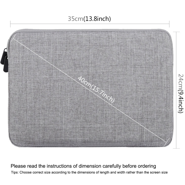 HAWEEL 13.0 inch Sleeve Case Zipper Briefcase Laptop Carrying Bag, For Macbook, Samsung, Lenovo, Sony, DELL Alienware, CHUWI, ASUS, HP, 13 inch and Below Laptops(Grey) - 13.3 inch by HAWEEL | Online Shopping South Africa | PMC TechLife | Buy Now Pay Later Mobicred