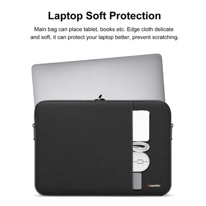 HAWEEL 15.0 inch Sleeve Case Zipper Briefcase Laptop Carrying Bag, For Macbook, Samsung, Lenovo, Sony, DELL Alienware, CHUWI, ASUS, HP, 15 inch and Below Laptops(Black) - 15 inch by HAWEEL | Online Shopping South Africa | PMC Jewellery | Buy Now Pay Later Mobicred