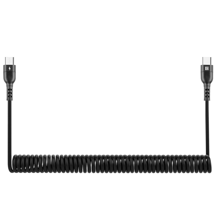 HAWEEL 2m 5A USB-C / Type-C to USB-C / Type-C Retractable Coiled PD Fast Charging Cable - USB-C & Type-C Cable by HAWEEL | Online Shopping South Africa | PMC TechLife | Buy Now Pay Later Mobicred