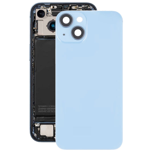 For iPhone 14 Glass Battery Back Cover with Flash Bracket + Wireless Charging Module(Blue) - Back Cover by PMC Jewellery | Online Shopping South Africa | PMC Jewellery | Buy Now Pay Later Mobicred