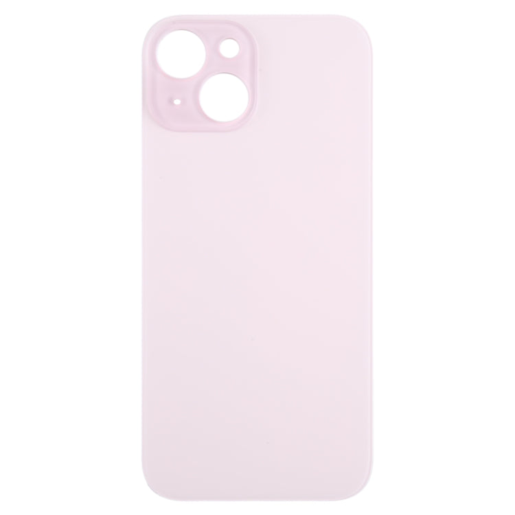 For iPhone 15 Easy Replacement Big Camera Hole Glass Back Battery Cover(Pink) - Back Cover by PMC Jewellery | Online Shopping South Africa | PMC Jewellery | Buy Now Pay Later Mobicred