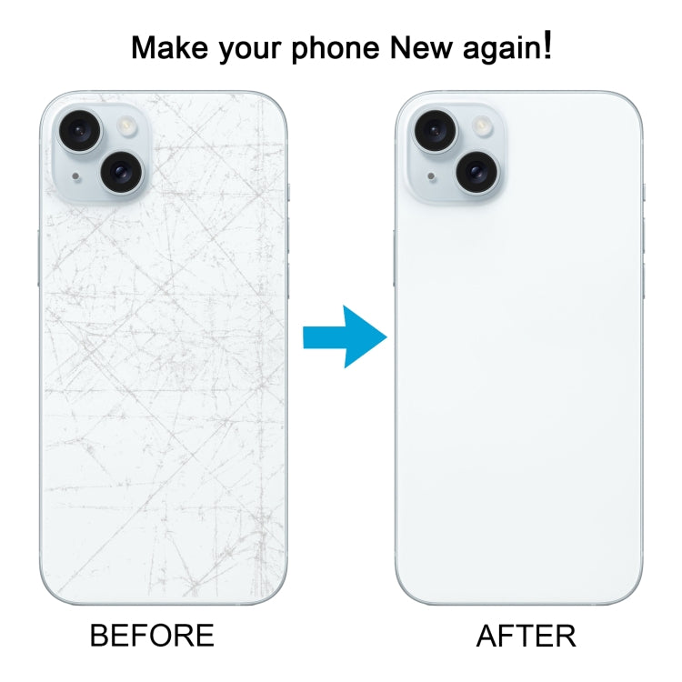 For iPhone 15 Easy Replacement Big Camera Hole Glass Back Battery Cover(Blue) - Back Cover by PMC TechLife | Online Shopping South Africa | PMC TechLife