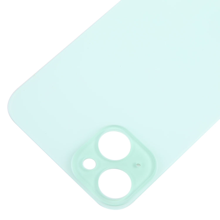 For iPhone 15 Plus Easy Replacement Big Camera Hole Glass Back Battery Cover(Green) - Back Cover by PMC Jewellery | Online Shopping South Africa | PMC Jewellery | Buy Now Pay Later Mobicred