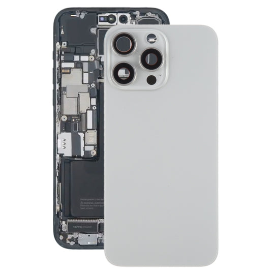 For iPhone 15 Pro Max Battery Back Cover with Camera Lens Cover + MagSafe Magnet(Titanium) - Back Cover by PMC Jewellery | Online Shopping South Africa | PMC Jewellery | Buy Now Pay Later Mobicred