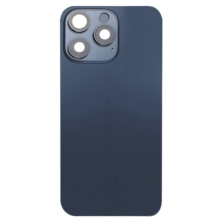 For iPhone 15 Pro Max Glass Battery Back Cover with Flash Bracket + Wireless Charging Module(Blue) - Back Cover by PMC Jewellery | Online Shopping South Africa | PMC Jewellery | Buy Now Pay Later Mobicred