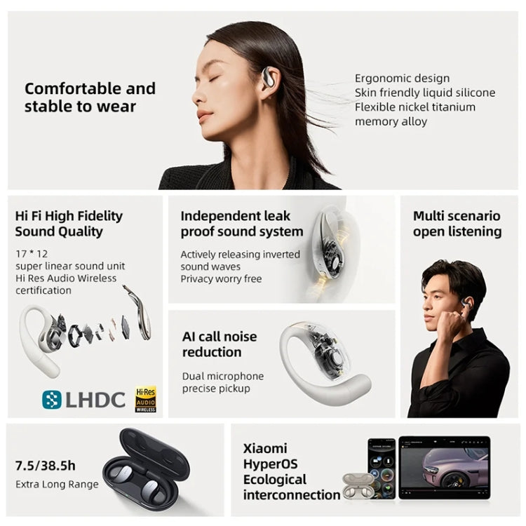 Original Xiaomi Bluetooth 5.3 Open-Ear Wireless Bluetooth Earbuds (Black) - free shipping - PMC Jewellery - Order now!
