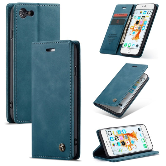 CaseMe-013 Multifunctional Retro Frosted Horizontal Flip Leather Case for iPhone 6 / 6s, with Card Slot & Holder & Wallet(Blue) - More iPhone Cases by CaseMe | Online Shopping South Africa | PMC Jewellery | Buy Now Pay Later Mobicred