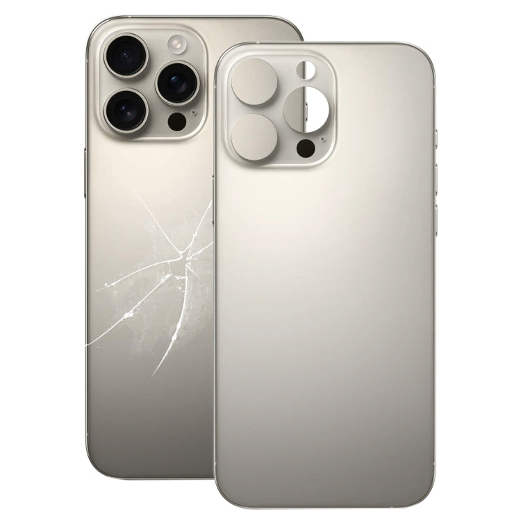 For iPhone 16 Pro Easy Replacement Big Camera Hole Glass Back Battery Cover(Titanium) - free shipping - PMC Jewellery - Order now!