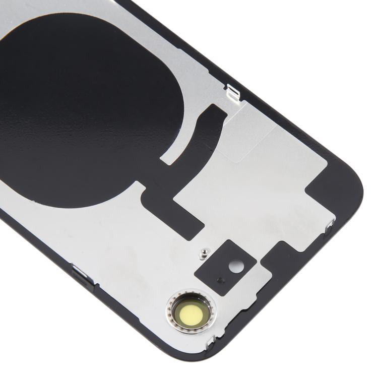 For iPhone 16e Glass Battery Back Cover with Camera Lens Cover(Black) - free shipping - PMC TechLife - Order now!