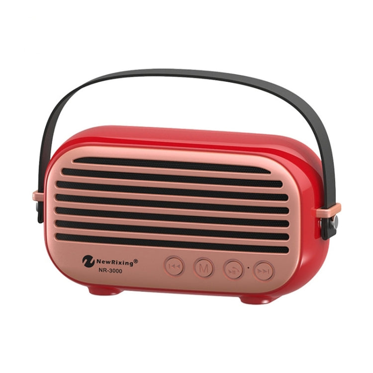 NewRixing NR-3000 Stylish Household Bluetooth Speaker with Hands-free Call Function, Support TF Card & USB & FM & AUX(Red) - Desktop Speaker by NewRixing | Online Shopping South Africa | PMC Jewellery | Buy Now Pay Later Mobicred