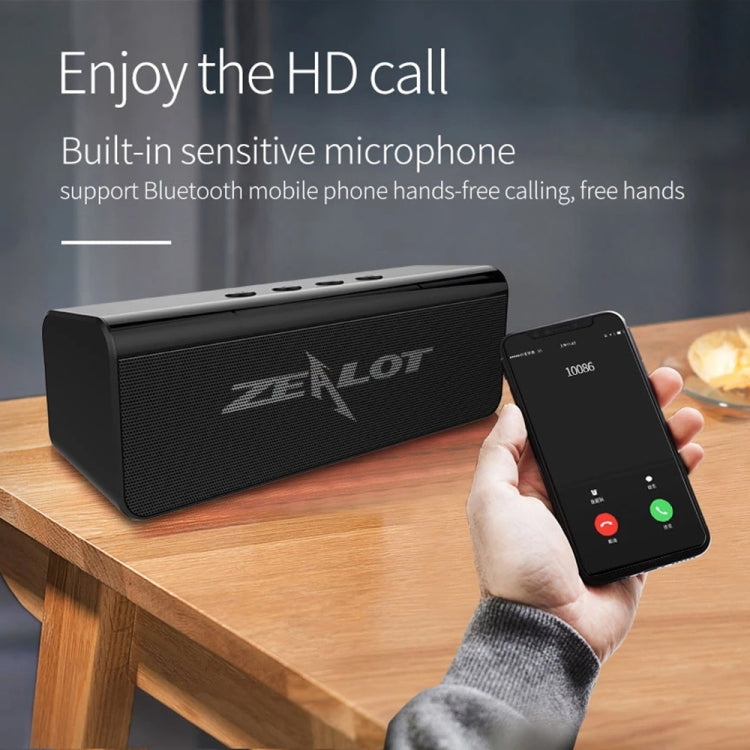 ZEALOT S31 10W 3D HiFi Stereo Wireless Bluetooth Speaker, Support Hands-free / USB / AUX / TF Card(Black) - Desktop Speaker by ZEALOT | Online Shopping South Africa | PMC Jewellery | Buy Now Pay Later Mobicred