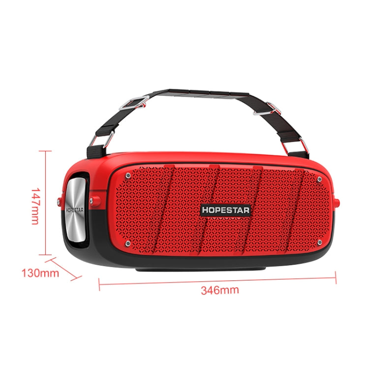 HOPESTAR A20 TWS Portable Outdoor Waterproof Subwoofer Bluetooth Speaker, Support Power Bank & Hands-free Call & U Disk & TF Card & 3.5mm AUX(Red) - Desktop Speaker by HOPESTAR | Online Shopping South Africa | PMC Jewellery | Buy Now Pay Later Mobicred