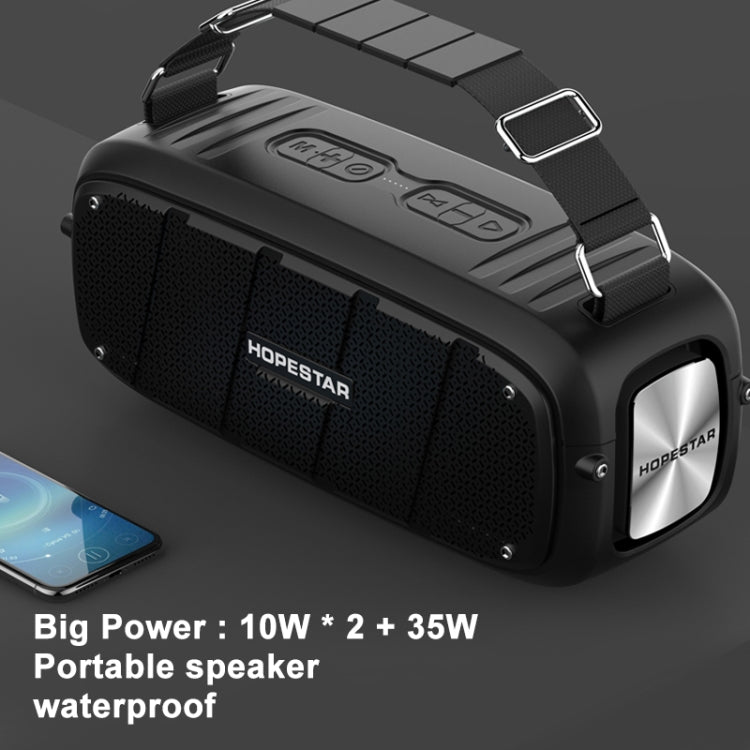 HOPESTAR A20 TWS Portable Outdoor Waterproof Subwoofer Bluetooth Speaker, Support Power Bank & Hands-free Call & U Disk & TF Card & 3.5mm AUX(Blue) - Desktop Speaker by HOPESTAR | Online Shopping South Africa | PMC Jewellery | Buy Now Pay Later Mobicred