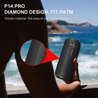 HOPESTAR P14 Pro Portable Outdoor Waterproof Wireless Bluetooth Speaker, Support Hands-free Call & U Disk & TF Card & 3.5mm AUX & FM (Red) - Desktop Speaker by HOPESTAR | Online Shopping South Africa | PMC Jewellery | Buy Now Pay Later Mobicred