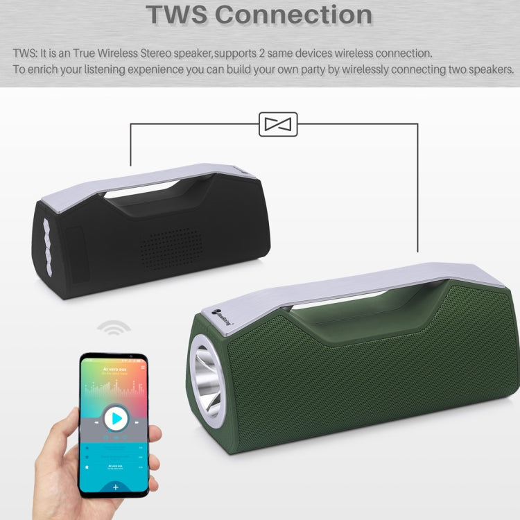 NewRixing NR-2028 Portable Lighting Wireless Bluetooth Stereo Speaker Support TWS Function Speaker (Blue) - free shipping - PMC Jewellery - Order now!