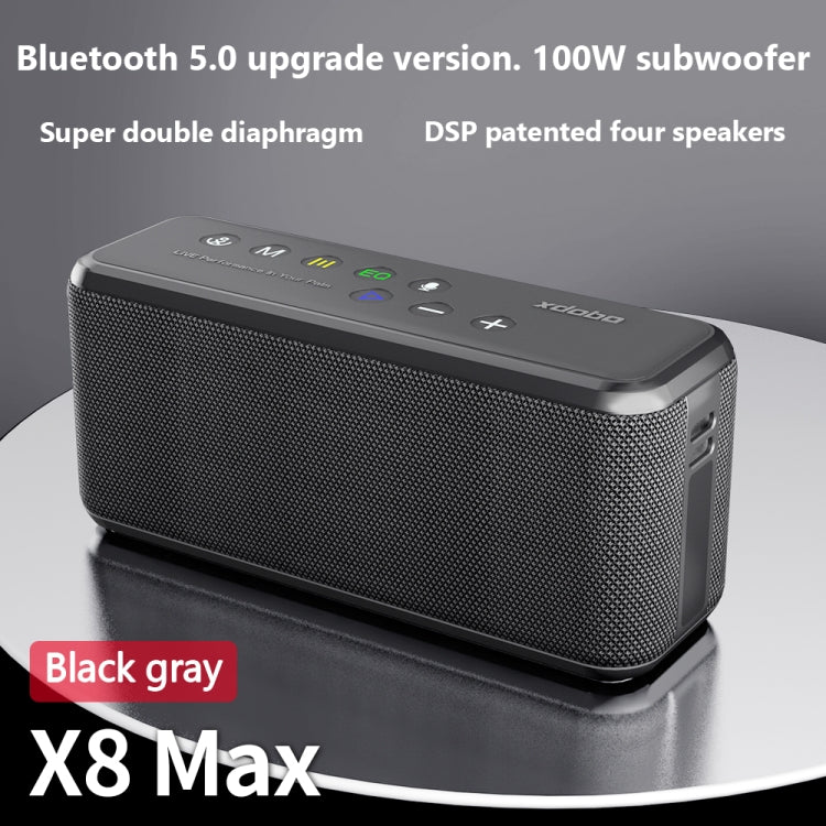 XDOBO X8 Max 100W Wireless Bluetooth Speaker Outdoor Subwoofer Support TWS & TF Card & U Disk - Desktop Speaker by XDOBO | Online Shopping South Africa | PMC Jewellery | Buy Now Pay Later Mobicred