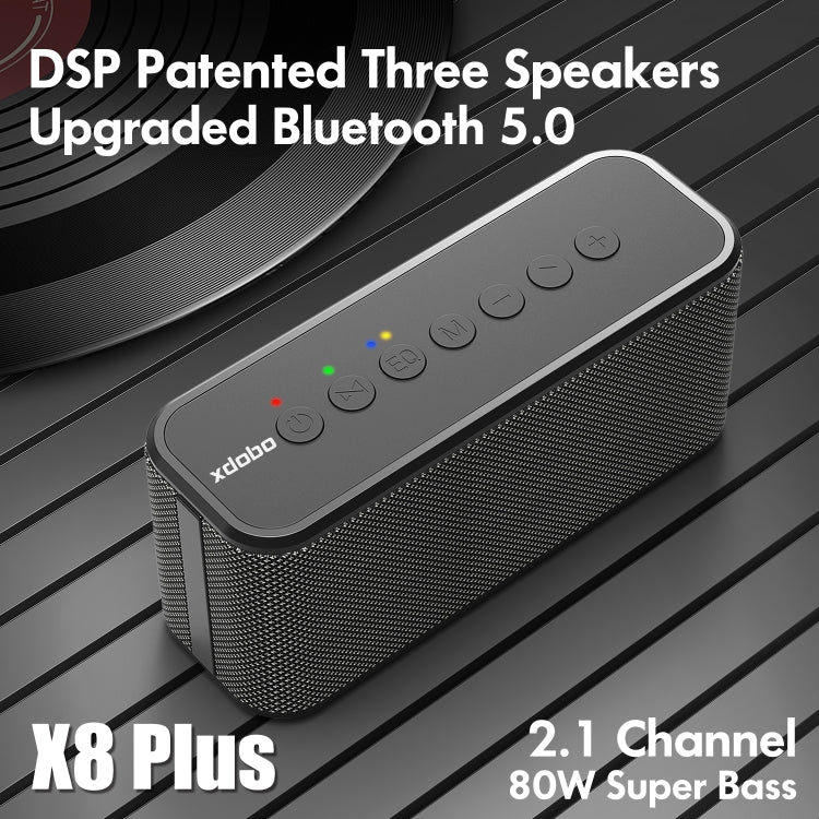 XDOBO X8 Plus 80W Wireless Bluetooth Speaker Outdoor Subwoofer Support TWS & TF Card & U Disk (Black) - Desktop Speaker by XDOBO | Online Shopping South Africa | PMC Jewellery | Buy Now Pay Later Mobicred