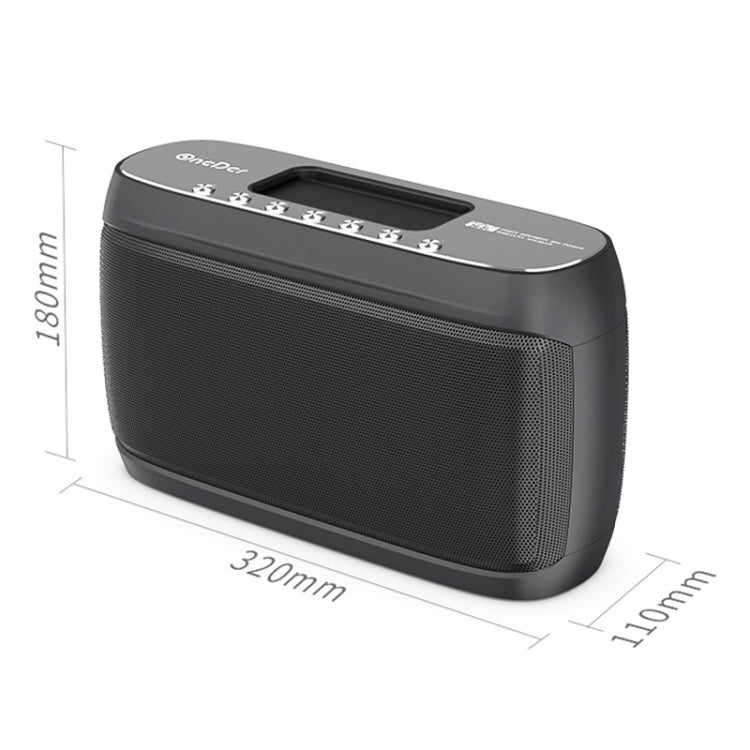 OneDer D1 60W Portable HiFi Bass Wireless Bluetooth Speaker, Support Hands-free / USB / AUX / TF (Grey) - Desktop Speaker by OneDer | Online Shopping South Africa | PMC Jewellery | Buy Now Pay Later Mobicred