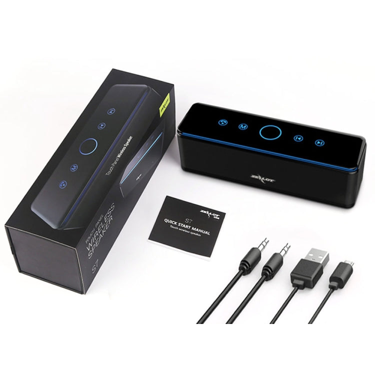 ZEALOT S7 Portable Smart Touch Stereo Bluetooth Speaker with Built-in Mic, Support Hands-Free Call & TF Card & AUX (Black) - Desktop Speaker by ZEALOT | Online Shopping South Africa | PMC Jewellery | Buy Now Pay Later Mobicred