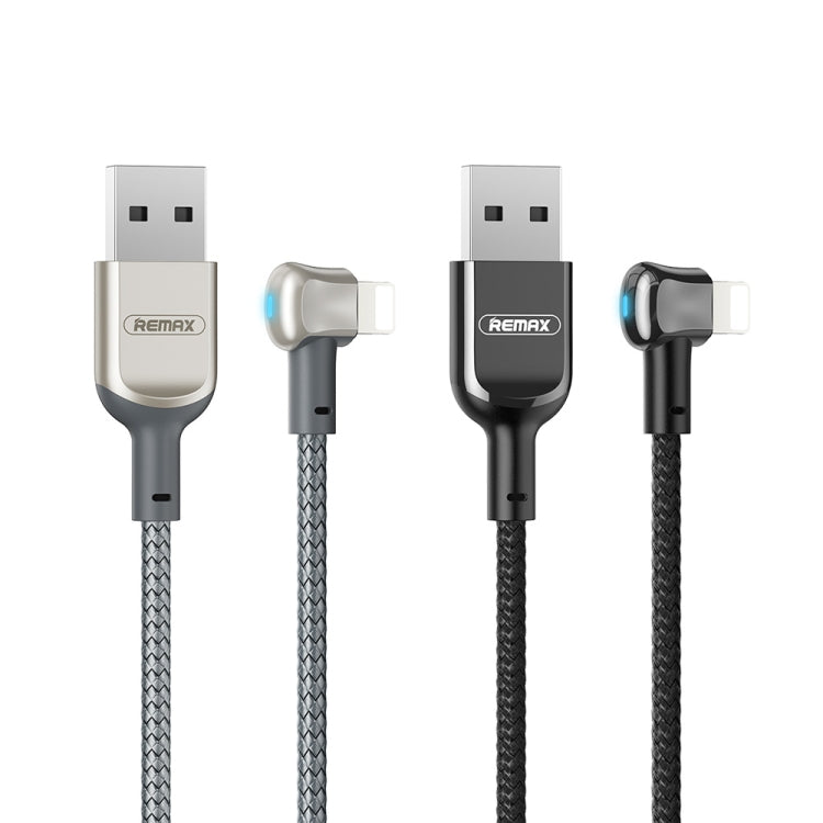 REMAX RC-024i Sury Leyo Series 1.2m 2.4A USB to 8 Pin Data Cable for iPhone, iPad(Black) - Normal Style Cable by REMAX | Online Shopping South Africa | PMC Jewellery | Buy Now Pay Later Mobicred