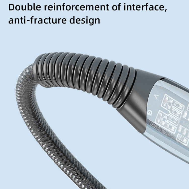 Mutural Li-CC012 1.2m 10W Transparent USB to 8 Pin Charging Data Cable - free shipping - PMC Jewellery - Order now!