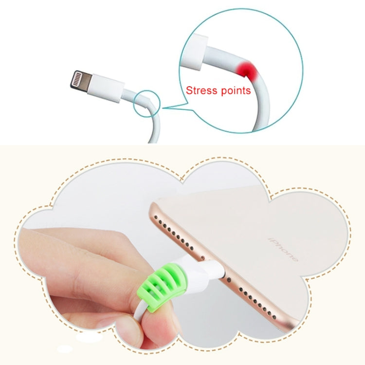 2 PCS Anti-break USB Charge Cable Winder Protective Case Protection Sleeve(Orange) - free shipping - PMC Jewellery - Order now!