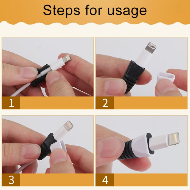 2 PCS Anti-break USB Charge Cable Winder Protective Case Protection Sleeve(Baby Blue) - free shipping - PMC Jewellery - Order now!