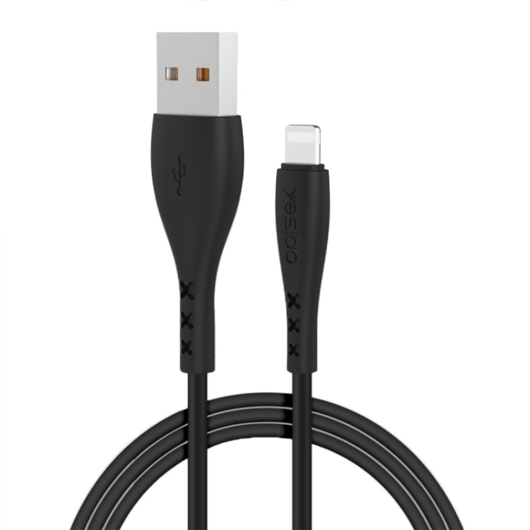 Yesido CA26 2.4A USB to 8 Pin Charging Cable, Length: 1m(Black) - Normal Style Cable by Yesido | Online Shopping South Africa | PMC Jewellery | Buy Now Pay Later Mobicred