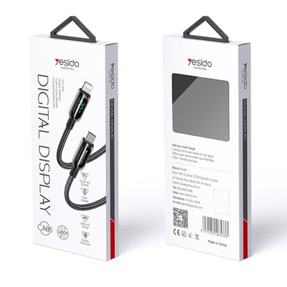 Yesido CA86 20W USB-C / Type-C to 8 Pin Digital Display Fast Charging Cable, Length: 1.2m - 2 in 1 Cable by Yesido | Online Shopping South Africa | PMC Jewellery | Buy Now Pay Later Mobicred