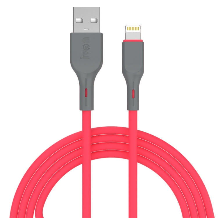 IVON CA78 2.4A 8 Pin Fast Charging Data Cable, Length: 1m (Red) - Normal Style Cable by IVON | Online Shopping South Africa | PMC Jewellery | Buy Now Pay Later Mobicred