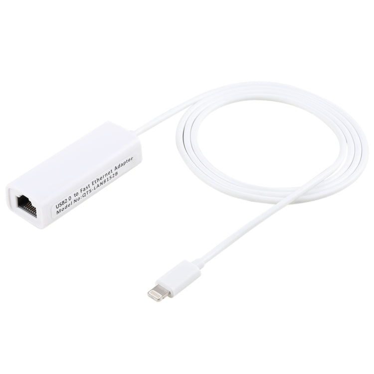 QTS-LAN8152B 1m 8 Pin to RJ45 Ethernet LAN Network Adapter Cable(White) - Multifunction Cable by PMC Jewellery | Online Shopping South Africa | PMC Jewellery | Buy Now Pay Later Mobicred