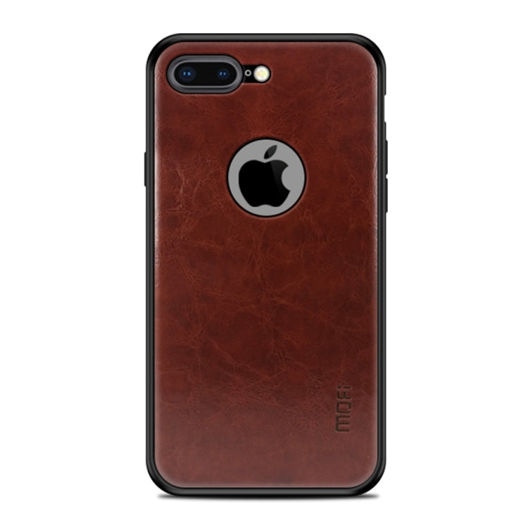 MOFI Shockproof PC+TPU+PU Leather Protective Back Case for iPhone 7 Plus(Dark Brown) - More iPhone Cases by MOFI | Online Shopping South Africa | PMC Jewellery