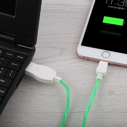 LED Flowing Light 1m USB to 8 Pin Data Sync Charge Cable for iPhone, iPad(Green) - Normal Style Cable by PMC Jewellery | Online Shopping South Africa | PMC Jewellery | Buy Now Pay Later Mobicred