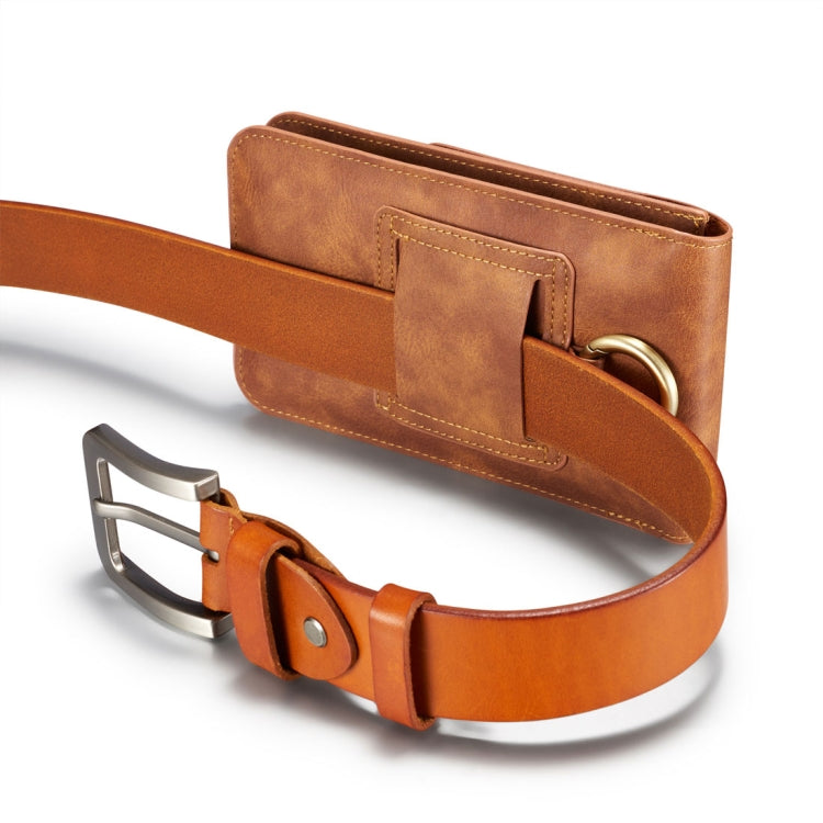 DG.MING Universal Cowskin Leather Protective Case Bag Waist Bag with Card Slots & Hook - More iPhone Cases by DG.MING | Online Shopping South Africa | PMC TechLife | Buy Now Pay Later Mobicred