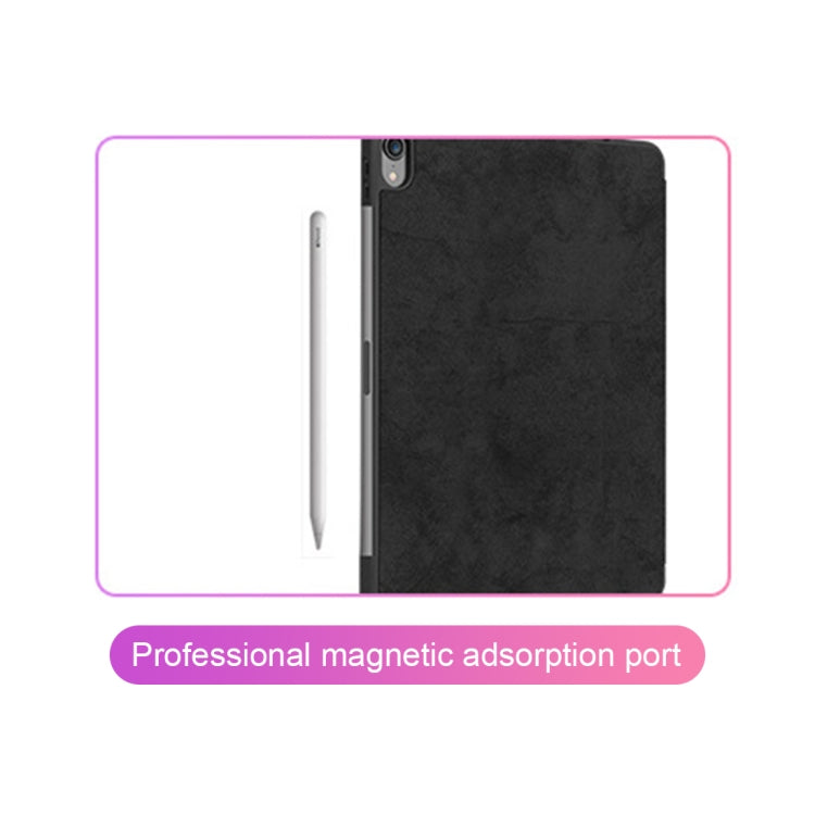 Horizontal Flip Leather Case with Pen Slot  Three-folding Holder & Wake-up / Sleep Function for iPad Air 13 2024 / Pro 12.9 (2018)(Blue) - More iPad Cases by PMC Jewellery | Online Shopping South Africa | PMC Jewellery | Buy Now Pay Later Mobicred