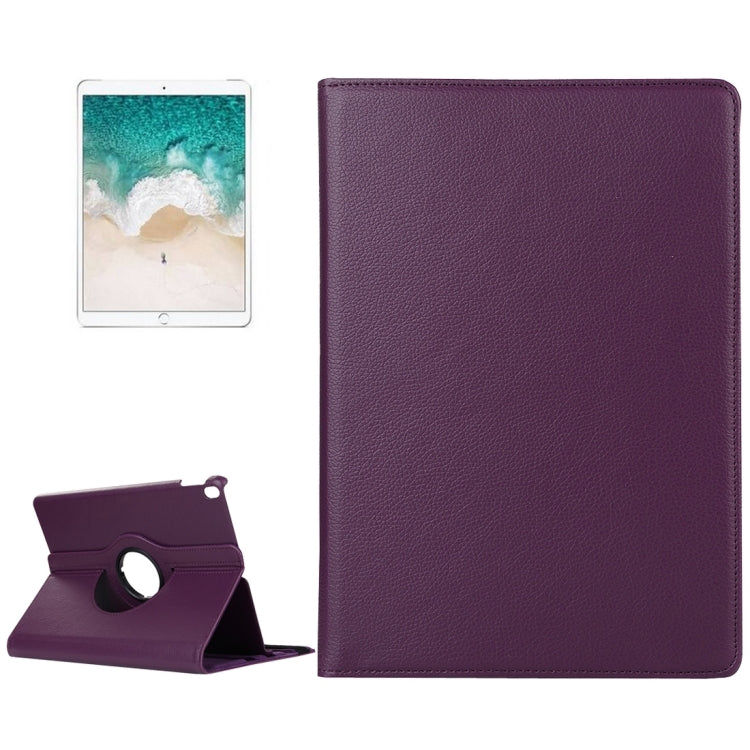 Litchi Texture 360 Degree Spin Multi-function Horizontal Flip Leather Protective Case with Holder for iPad Pro 10.5 inch / iPad Air (2019) (Purple) - iPad Pro 10.5 inch Cases by PMC Jewellery | Online Shopping South Africa | PMC Jewellery | Buy Now Pay Later Mobicred