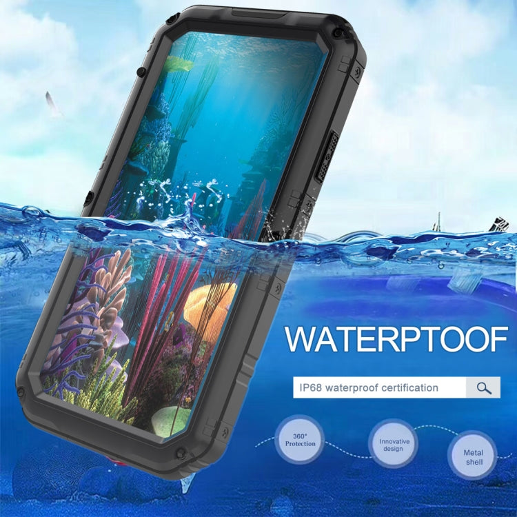 For iPhone XR Waterproof Dustproof Shockproof Zinc Alloy + Silicone Case (Black) - More iPhone Cases by PMC TechLife | Online Shopping South Africa | PMC TechLife