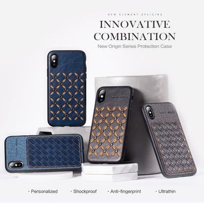 For iPhone X / XS ROCK Origin Series Business TPU + PU Protective Case - More iPhone Cases by ROCK | Online Shopping South Africa | PMC Jewellery | Buy Now Pay Later Mobicred